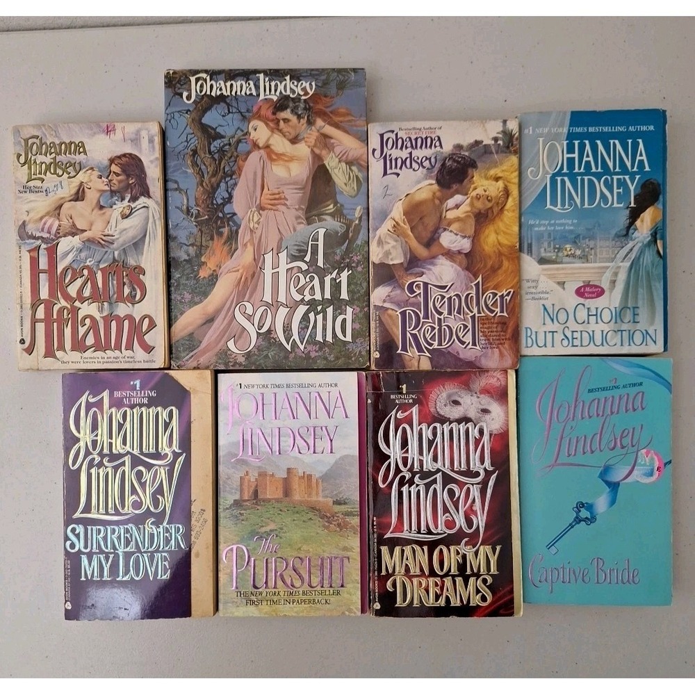 Johanna Lindsey‎ Lot of 8 Clinch Cover Avon Vintage Historical Romance Books